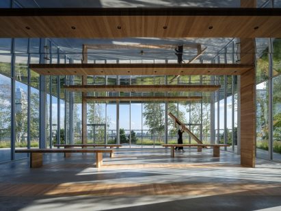Restaurant and roof garden in Depot Boijmans Van Beuningen by MVRDV