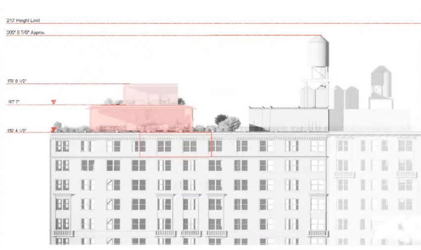 New York penthouse elevation