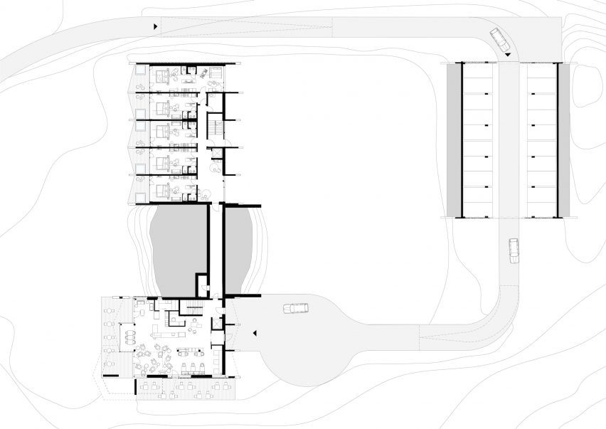 Ground floor plan of Aeon Hotel