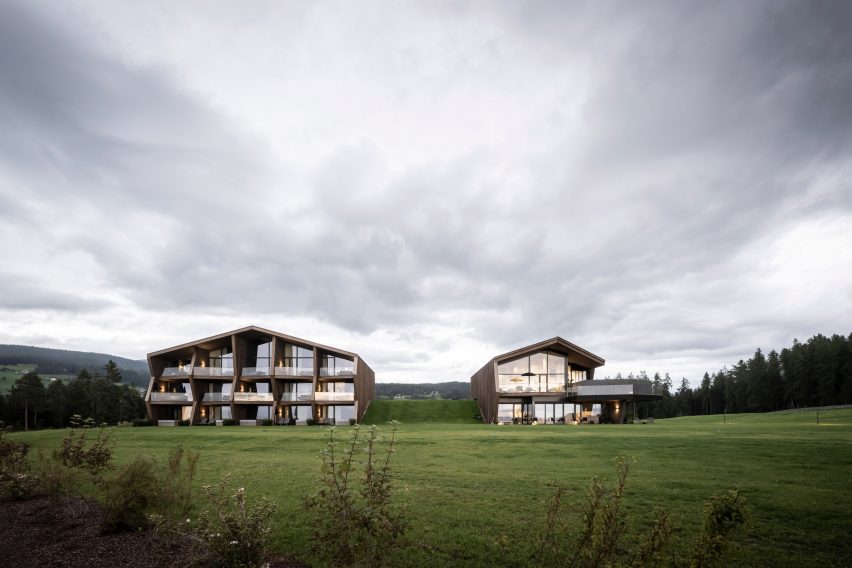 Aeon Hotel is a timber-clad hotel in Italy that was designed by NOA