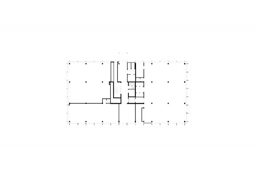 Typical office floor planNodi wooden office building by White Arkitekter