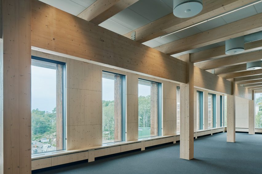 Nodi wooden office building by White Arkitekter