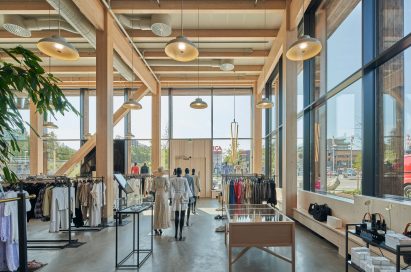 Retail in Nodi wooden office building by White Arkitekter