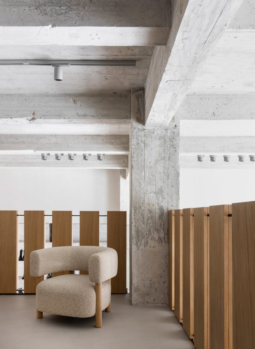 Minimalist interior of Notabene shoe shop in Copenhagen, by Norm Architects