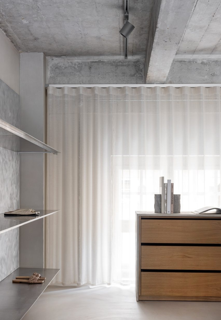 Minimalist interior of Notabene shoe shop in Copenhagen, by Norm Architects