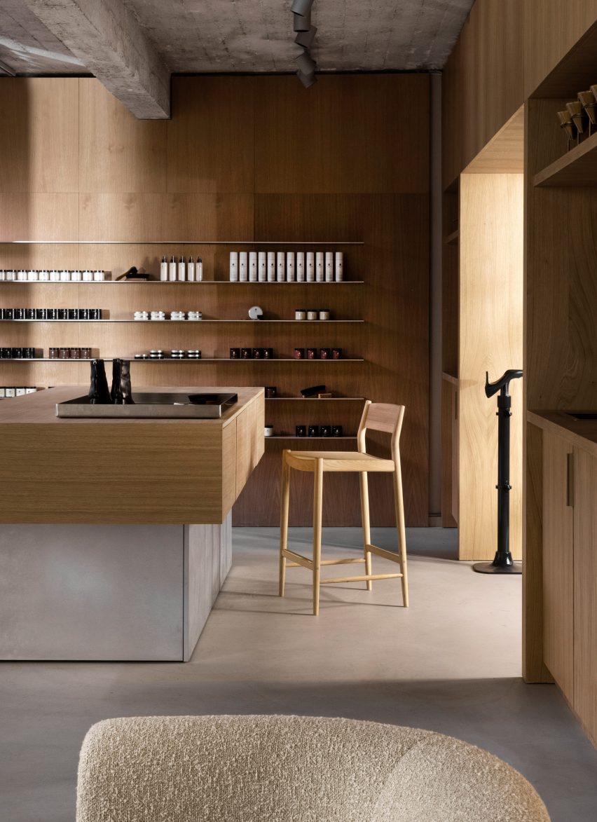 Minimalist interior of Notabene shoe shop in Copenhagen, by Norm Architects