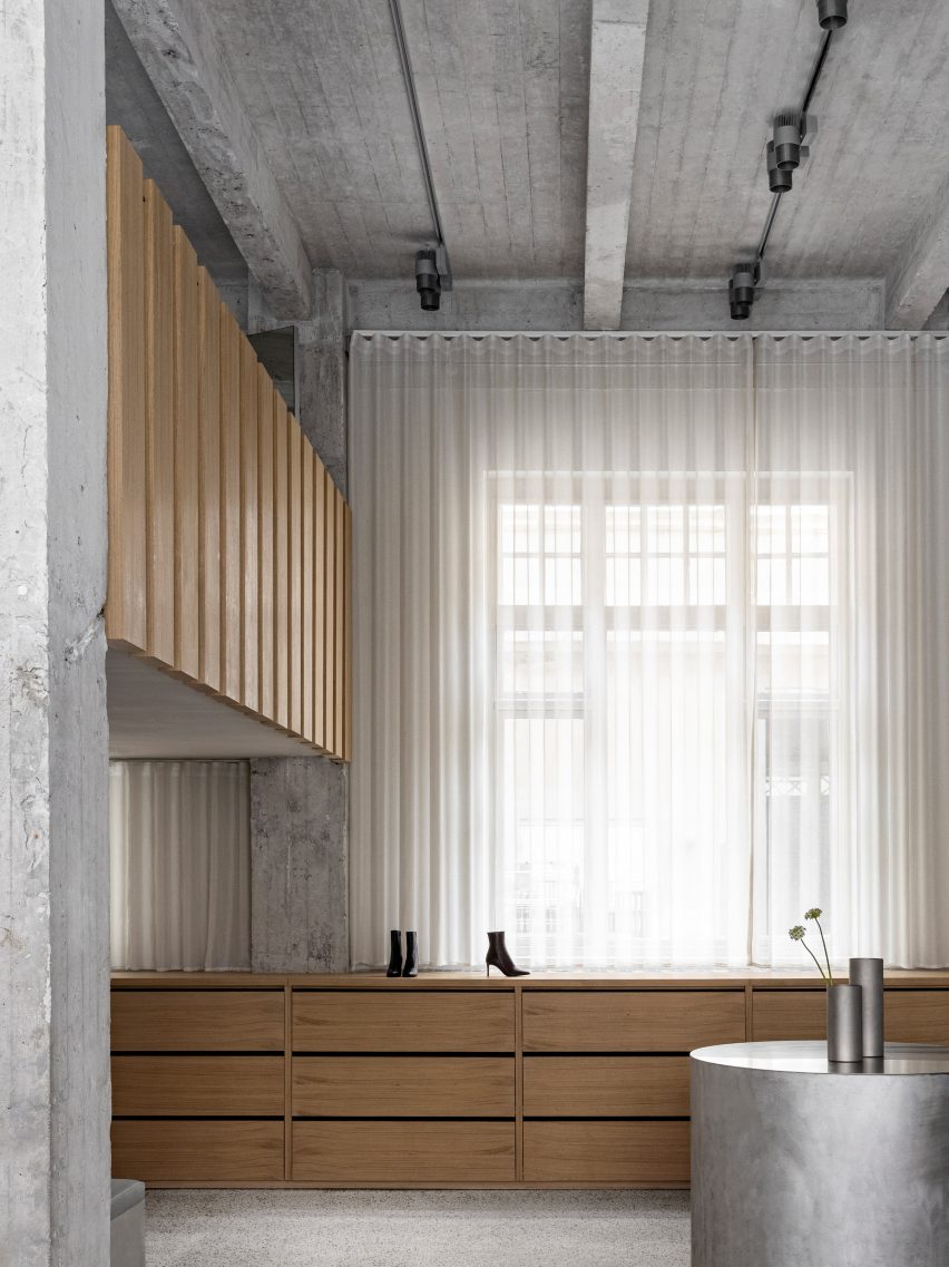 Minimalist interior of Notabene shoe shop in Copenhagen, by Norm Architects