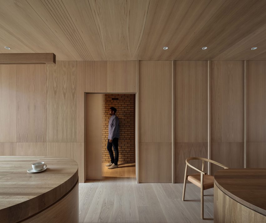 White oak panelled interiors