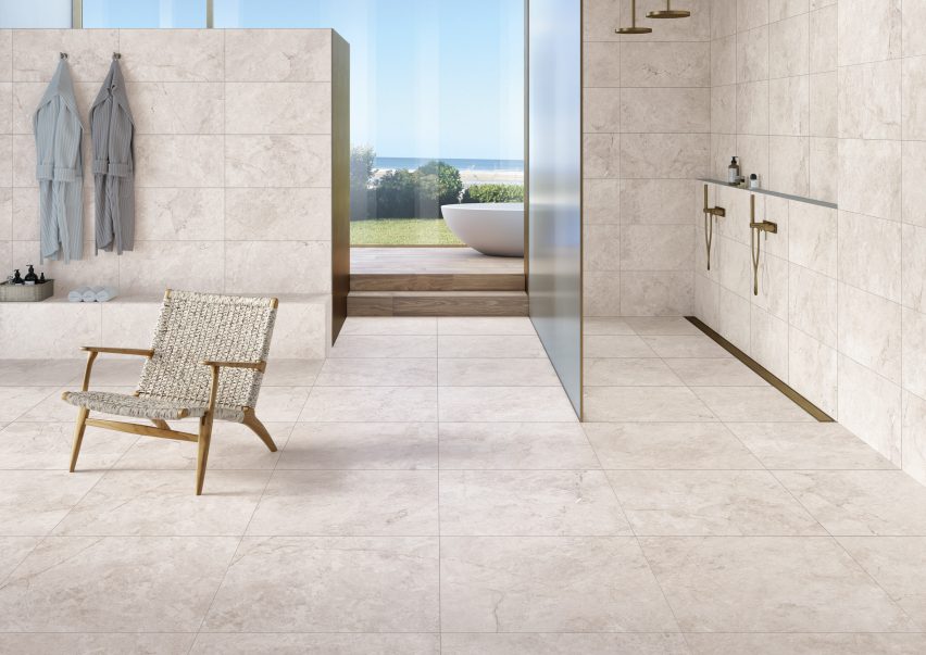 Various sized floor tiles