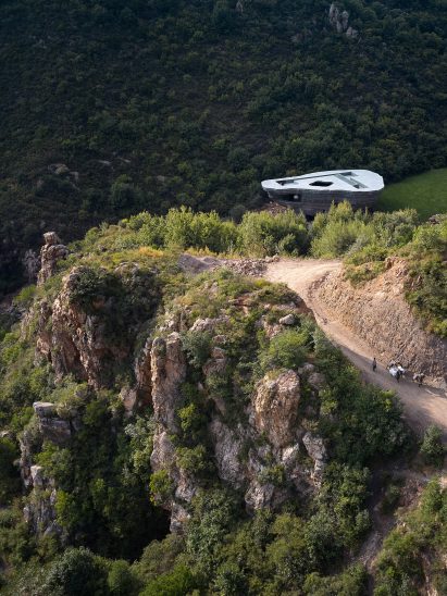 An aerial view of The Chapel of Sound in China