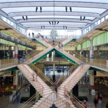 X-shaped staircases inside POST Houston