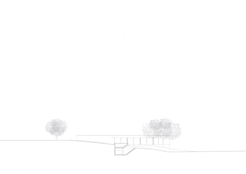 Section drawing of Casa da Volta by Promontorio
