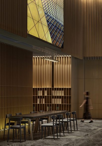 Seating areas and tables were placed throughout SFC Shangying Cinema Luxe