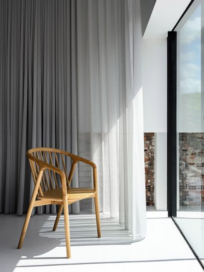 Living area inside Reflections of the Past loft in Amsterdam by Firm Architects