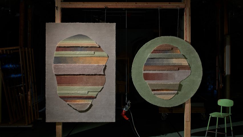Two of the Lutetia and Juno rugs pictured beside eachother