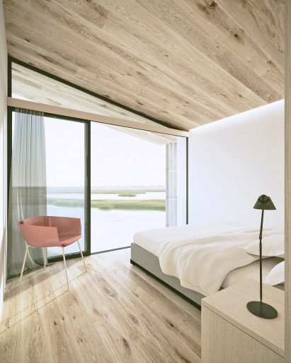 Parnagian Architects added large windows to the design