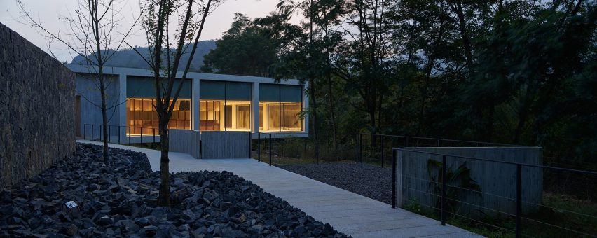 Outside the Shan-Shui distillery by Neri & Hu