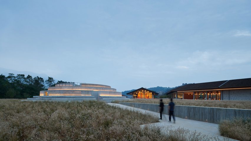 Outside the Shan-Shui distillery by Neri & Hu