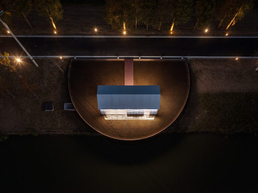 Aerial view of Shrine of Everyman