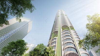 Urban Sequoia by SOM from below