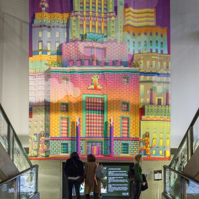 Portland Place Out of Character tapestry at RIBA