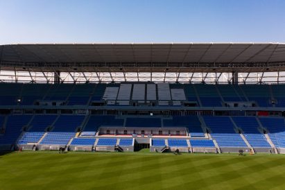 Football stadium interior