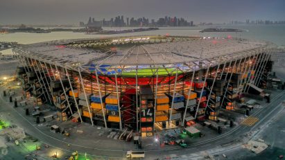 Aerial view of Stadium 974