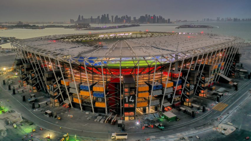 Aerial view of Stadium 974