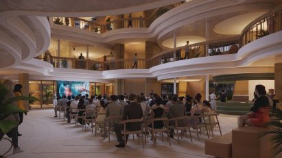 Atrium inside UCB campus