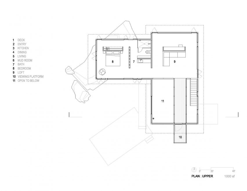 Upper floor plan