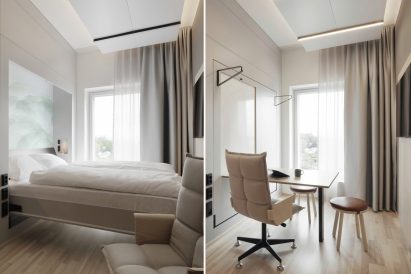 Guest room at VALO Hotel & Work