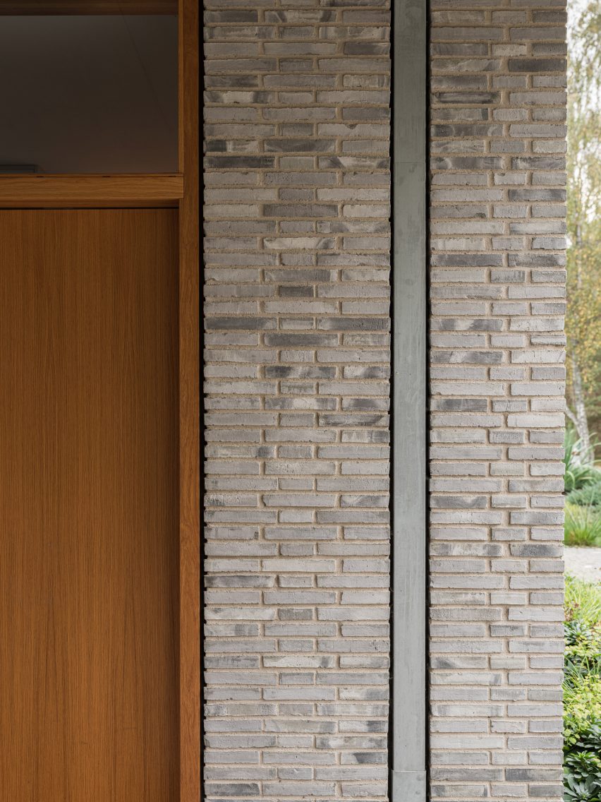 Grey brick facade
