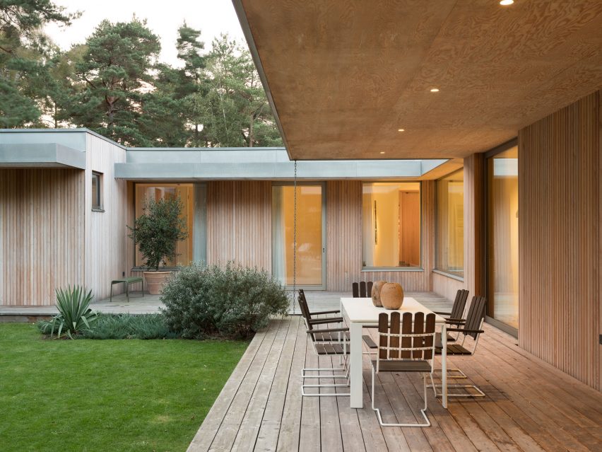Terraces at Swedish villa