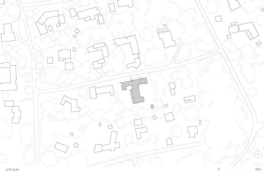 Site plan of Villa MSV by Johan Sundberg