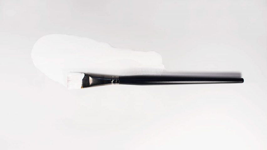 Stuart Semple's white paint and a black paintbrush