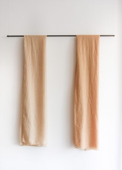 Zeefier wool scarf dyed with giant kelp