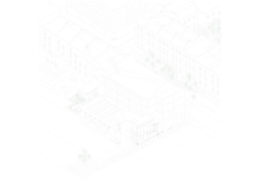 Axonometric drawing of Holborn House by 6a Architects