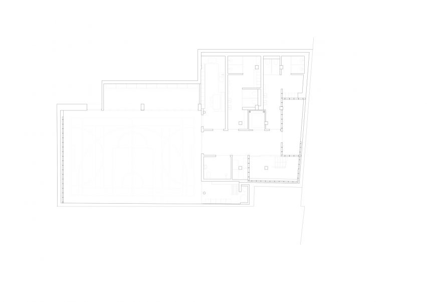 Basement plan drawing of Holborn House by 6a Architects
