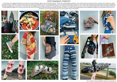 A series of colourful garments designed for "post pandemic positivity"