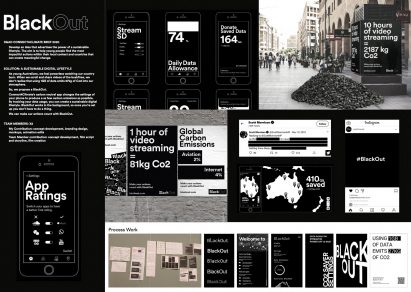 A photograph of Black Out, an app which aims to help people live a more sustainable lifestyle