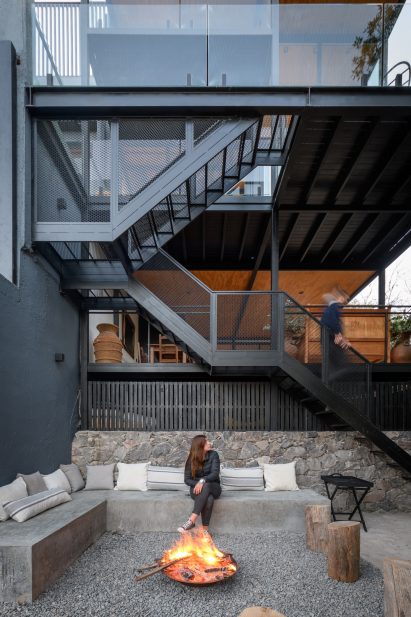 Outdoor lounge area