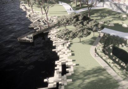 A visualisation of Turrella Station North Park, Bardwell Valley Parklands Green Grid Priority Corridor by Yudi Li