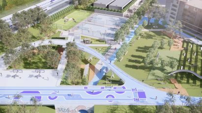 A visualisation of a vibrant green space