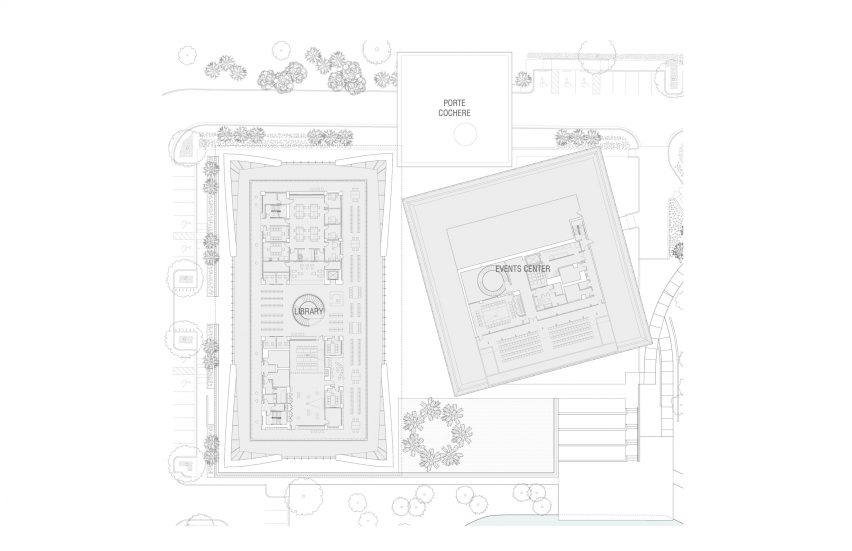 First floor plan of Winter Park Library & Events Center