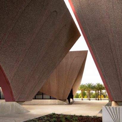 Image of the three structures at Winter Park Library & Events Center