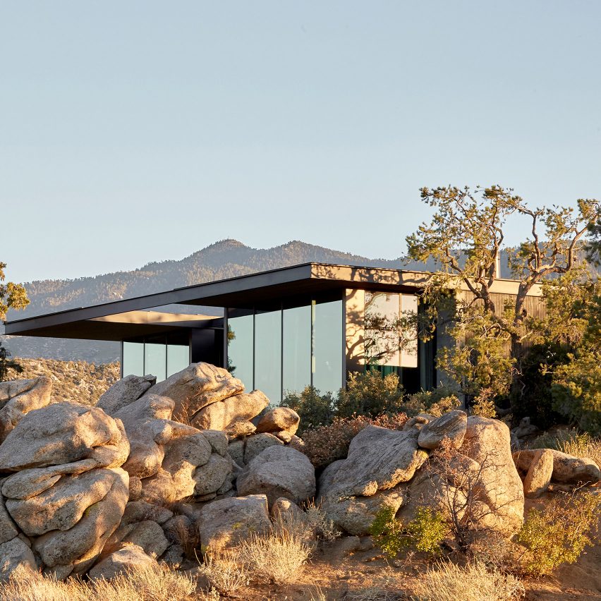 The exterior of High Desert Retreat in California
