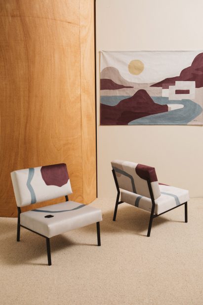 Two Armchair 02 chairs which were presented at Maison & Objet