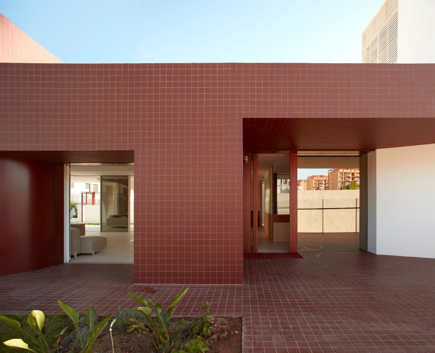 Tiled facade