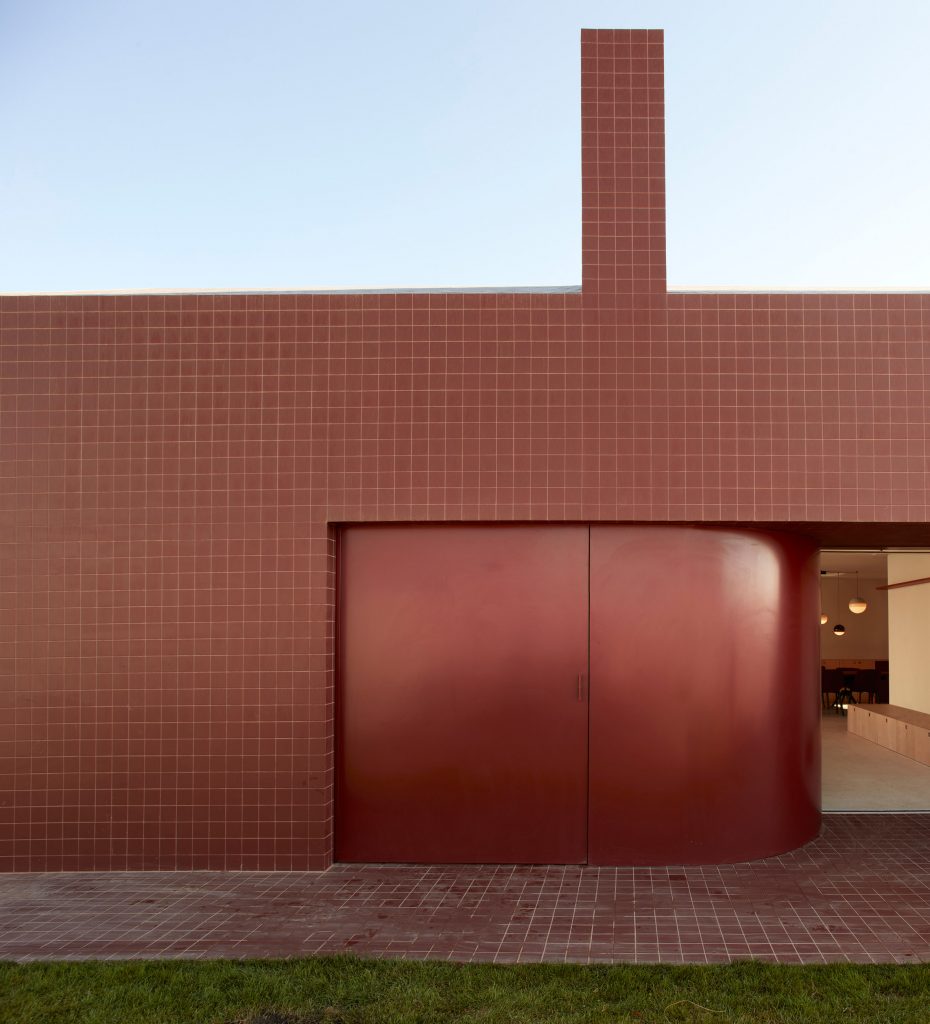 Tiled facade