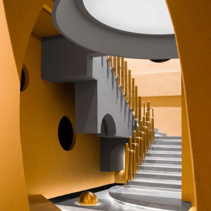 Staircase at Ya! Space showroom in China